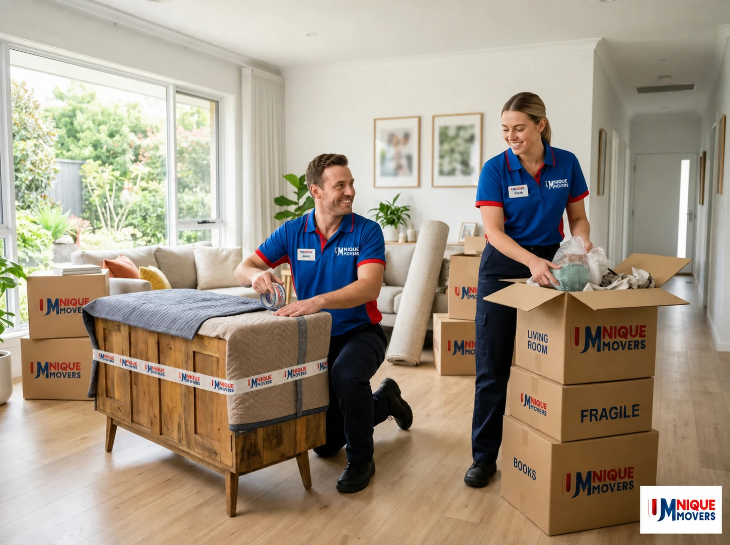 Unique Movers 3D Logo