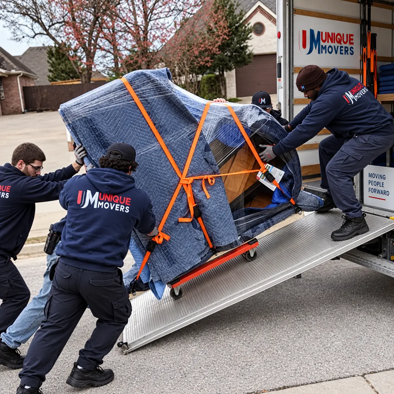 Piano Movers Transporting Piano