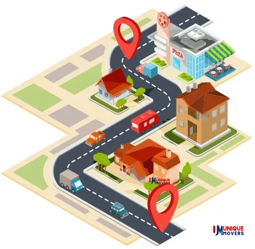 Isometric map illustration