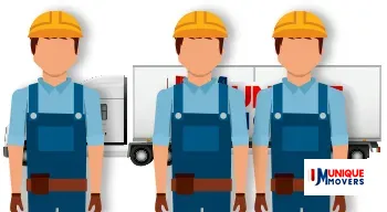 Three men and Truck